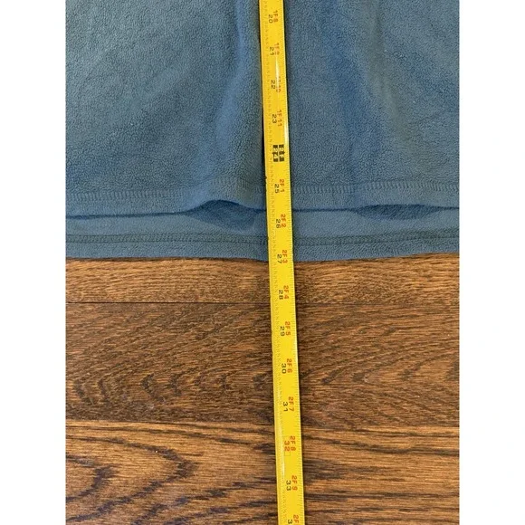 The North Face Fleece Pullover Mens Green XL 1/4 Zip Long Sleeves Hiking Base - Picture 3 of 8